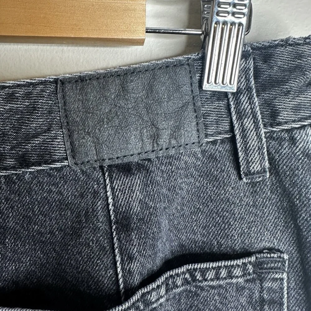 Madewell Curvy Super Wide Leg Jeans Women's 30 Black Denim Button Fly Flare Y2K - Picture 10 of 15